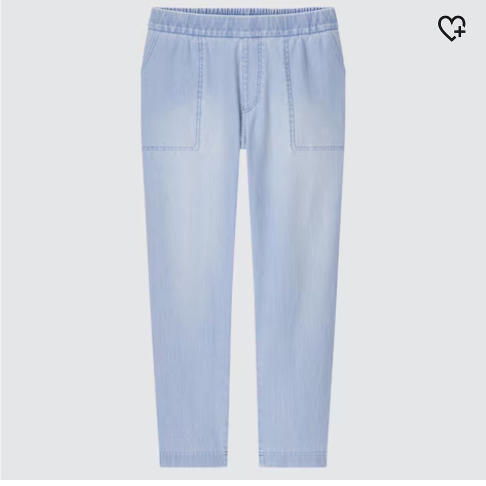 Uniqlo Denim Jersey Pants in Light Blue women’s 24-25